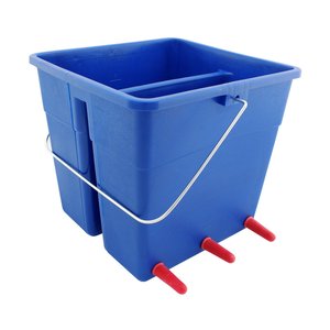 Lämmereimer rechteckig Eco, 10 Liter, komplett mit Saugern und Kunststoffventilen