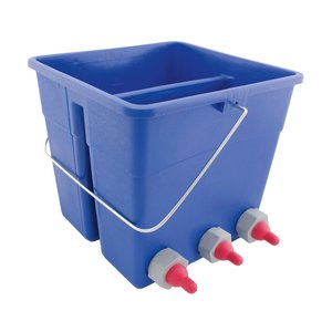 Lämmereimer rechteckig, 10 Liter, 6 Saugstellen