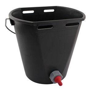 Lämmereimer, 9 Liter, mit einer Saugstelle, komplett mit Sauger, Ventil, Kunststoffhalterung