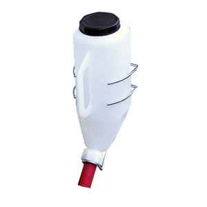 Körner- / Pelletflasche, 2,5 Liter, mit Metallhalterung